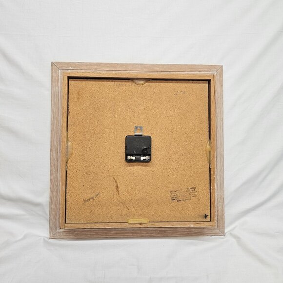 Navajo Sand Art painting Clock hand crafted w/ turquoise stones framed glass - Picture 4 of 15